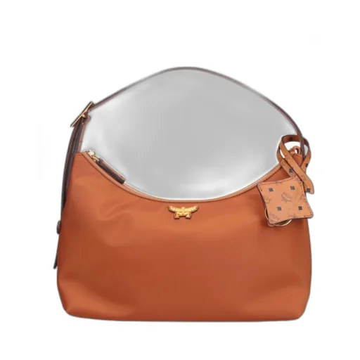 Mcm Aren Logo Plaque Shoulder Bag