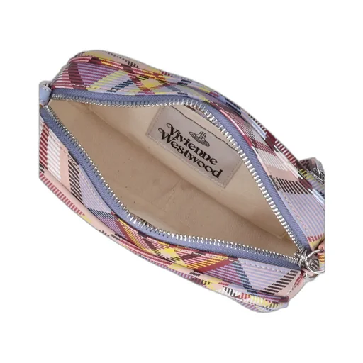 Vivienne Westwood Logo Plaque Checked Crossbody Bag