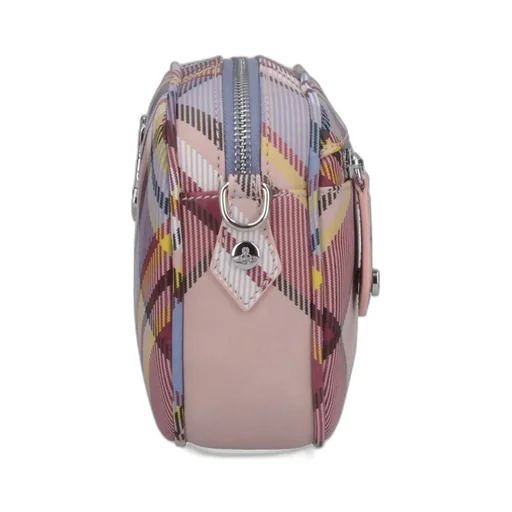 Vivienne Westwood Logo Plaque Checked Crossbody Bag