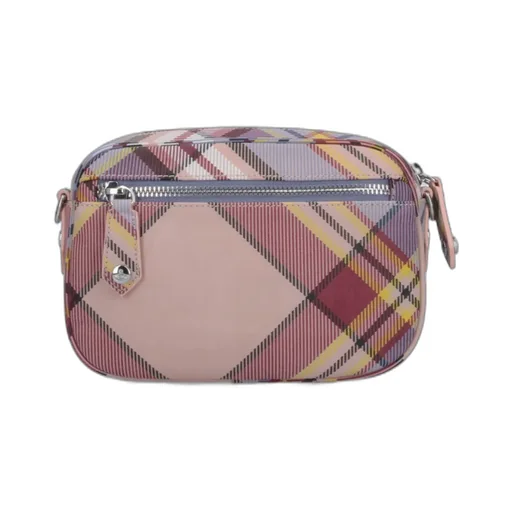 Vivienne Westwood Logo Plaque Checked Crossbody Bag