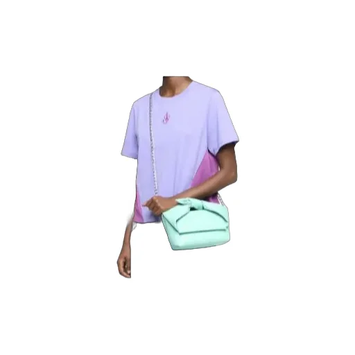 Jw Anderson Anchor Embroidery Panelled Cropped T-Shirt