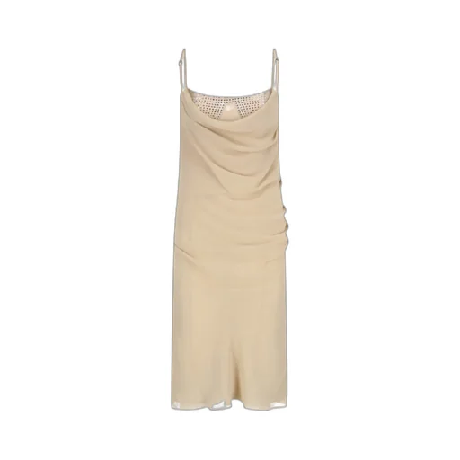 The Attico Gathered Detailed Draped Midi Dress