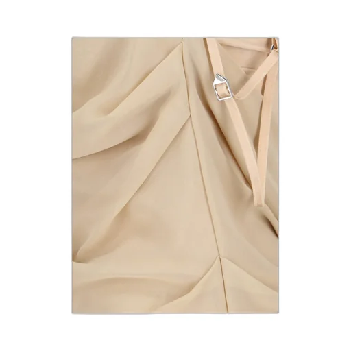 The Attico Gathered Detailed Draped Midi Dress