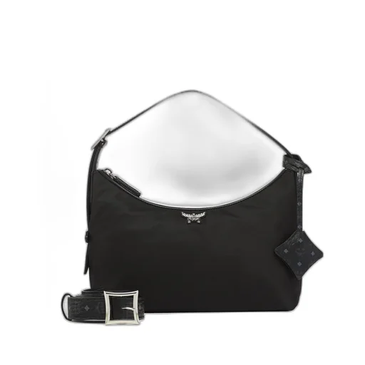 Mcm Aren Logo Plaque Shoulder Bag