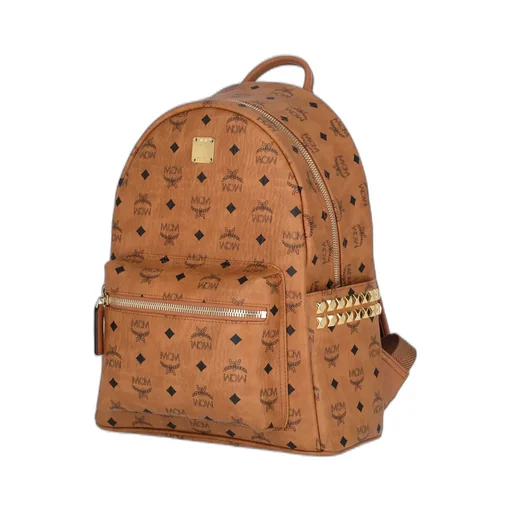 Mcm All-Over Logo-Printed Zipped Backpack