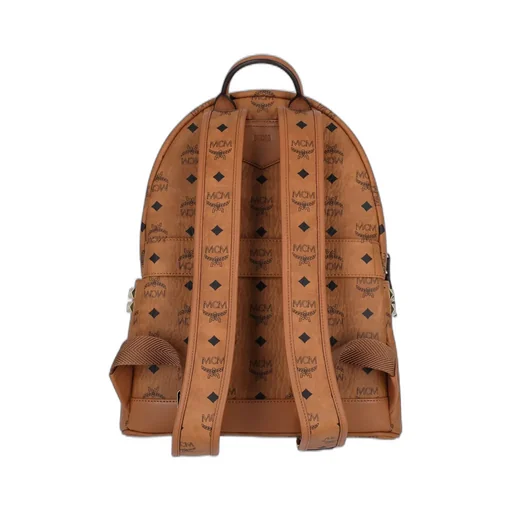 Mcm All-Over Logo-Printed Zipped Backpack