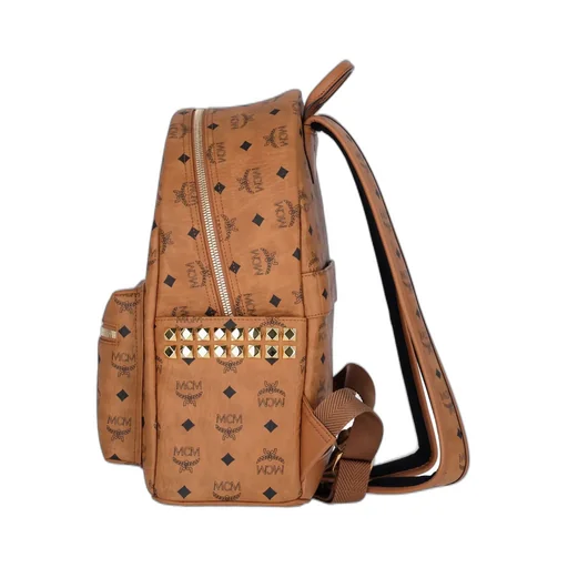 Mcm All-Over Logo-Printed Zipped Backpack