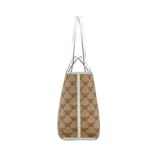 Mcm Monogrammed Logo Detailed Tote Bag