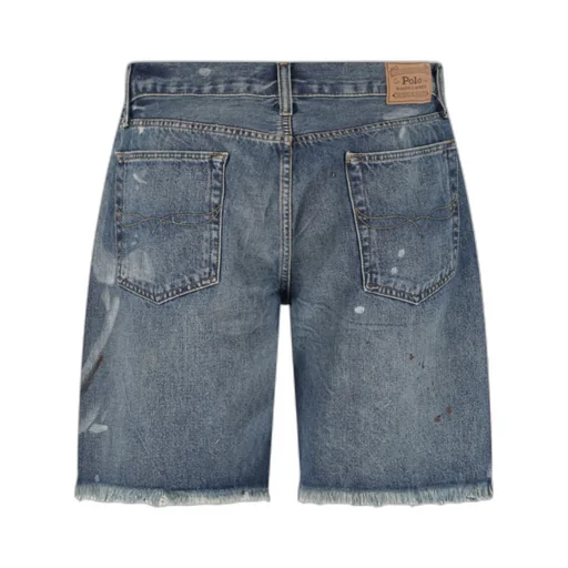 Polo Ralph Lauren Paint Splatter Detailed Denim Shorts