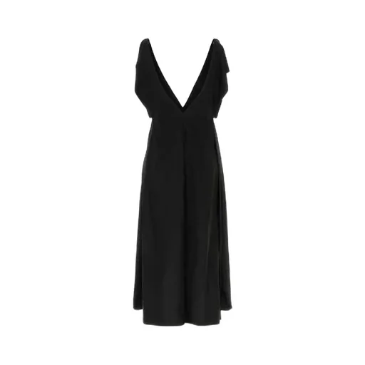 Jil Sander V-Neck Ruffle-Detailed Dress