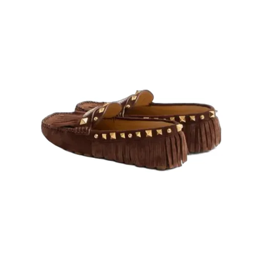 Valentino Garavani Rockstud Plaster Caster Square Toe Loafers