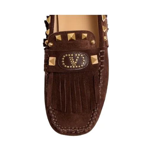 Valentino Garavani Rockstud Plaster Caster Square Toe Loafers