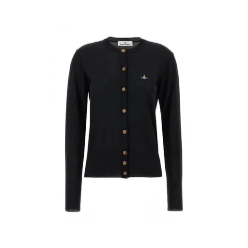 Vivienne Westwood Logo Embroidered Buttoned Cardigan