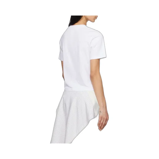 Jw Anderson Anchor Logo Cropped Panelled T-Shirt