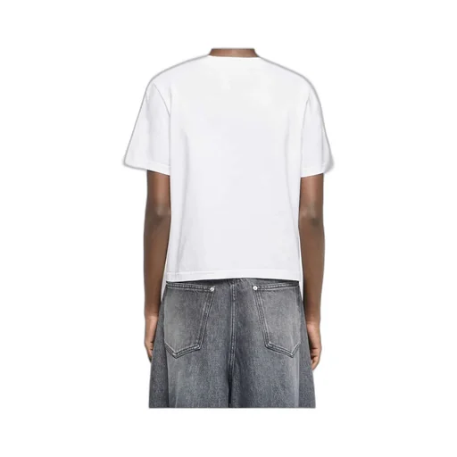 Jw Anderson Anchor Logo Cropped Panelled T-Shirt