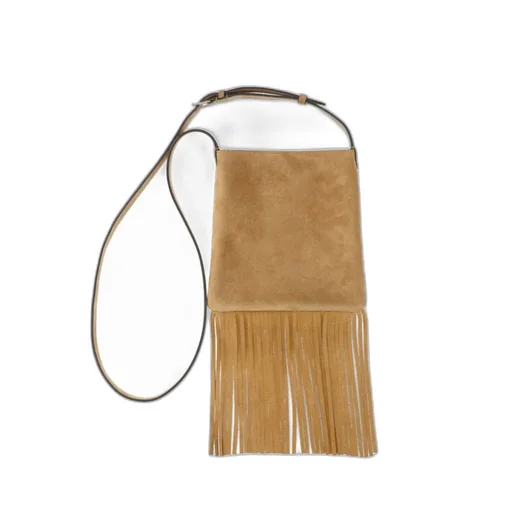 Valentino Vlogo Signature Fringed Edge Crossbody Bag