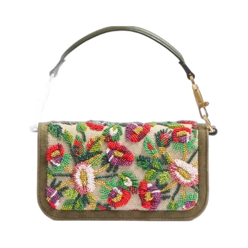 Valentino Locò Floral Motif Small Shoulder Bag