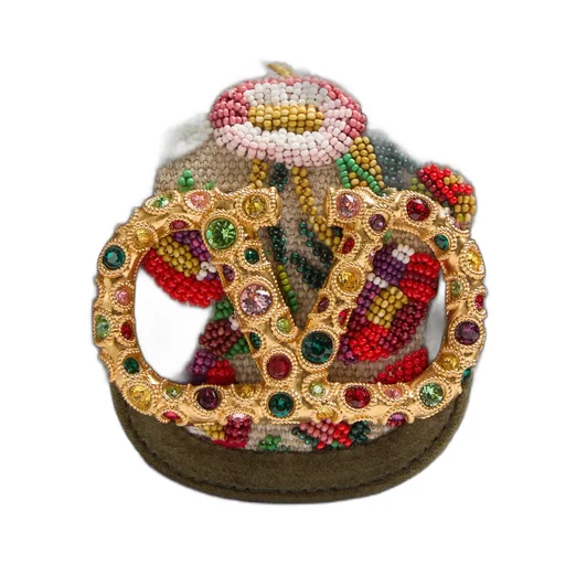 Valentino Locò Floral Motif Small Shoulder Bag