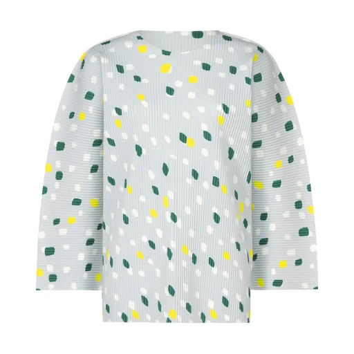 Time Dots Fine Knit Pleats T