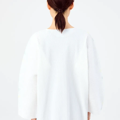 Time Dots Fine Knit Pleats T