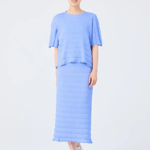 Ripple See-Through Crepe