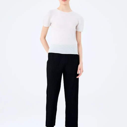 Fine Knit Pleats Black