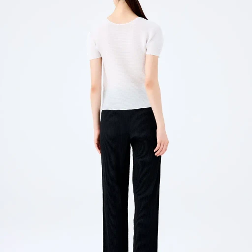 Fine Knit Pleats Black
