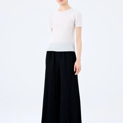 Fine Knit Pleats Black