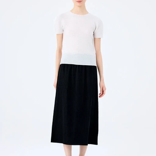 Fine Knit Pleats Black
