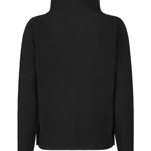 Fine Knit Pleats Black