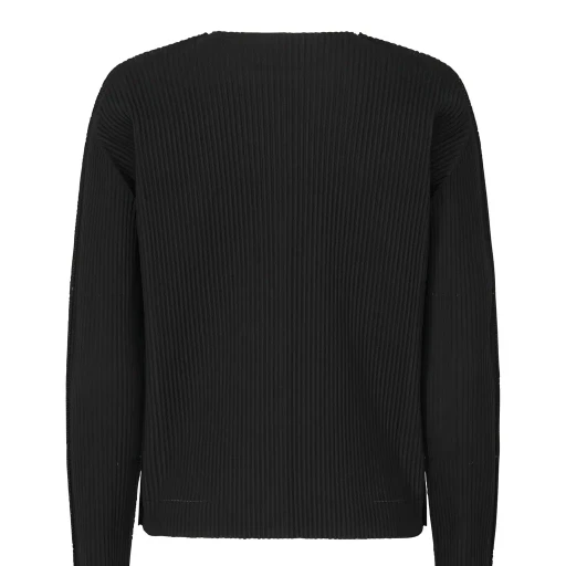 Fine Knit Pleats Black
