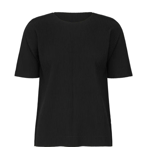 Fine Knit Pleats Black