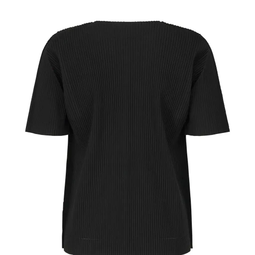 Fine Knit Pleats Black