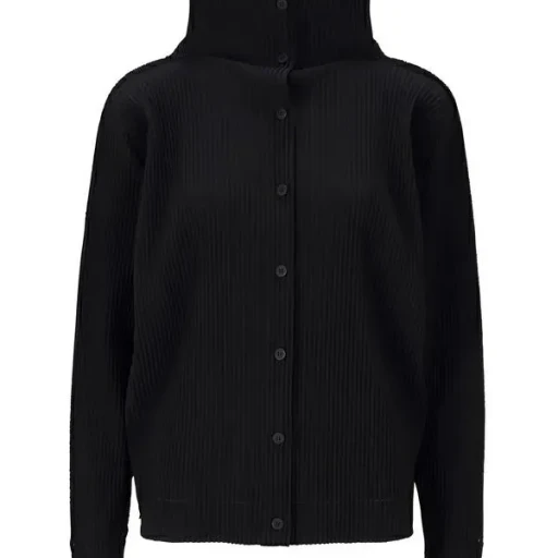 Fine Knit Pleats Black