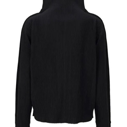 Fine Knit Pleats Black