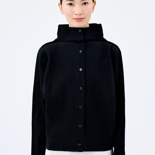 Fine Knit Pleats Black