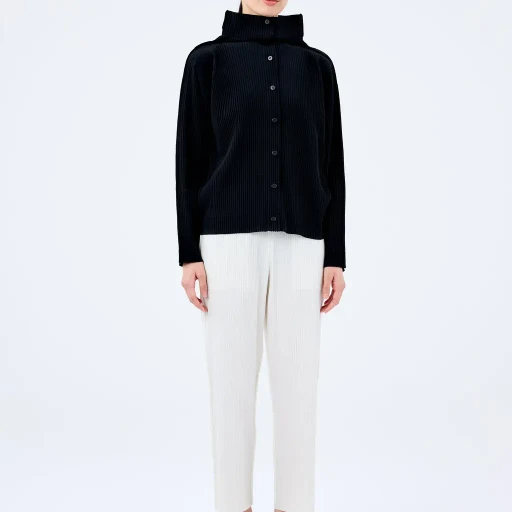 Fine Knit Pleats Black