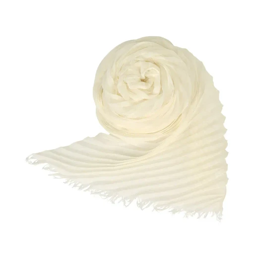 Feather Ramie Pleats Stole