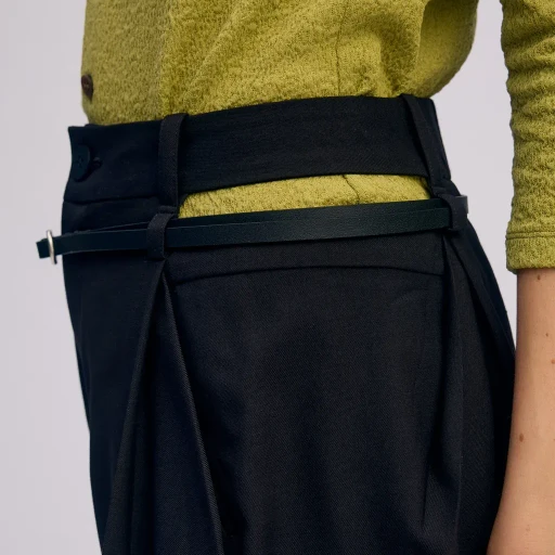 Belted Wool Pants