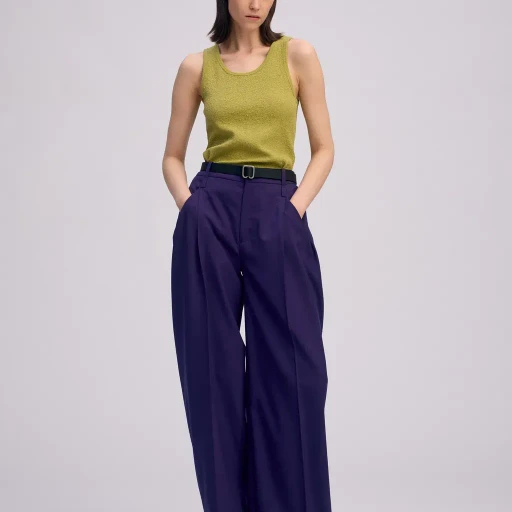 Belted Wool Pants
