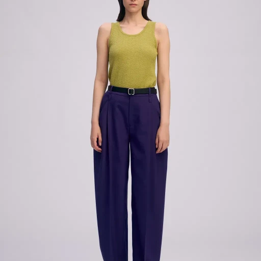 Belted Wool Pants