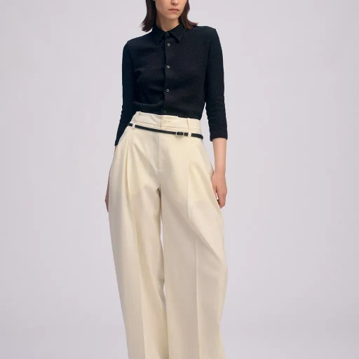 Belted Wool Pants