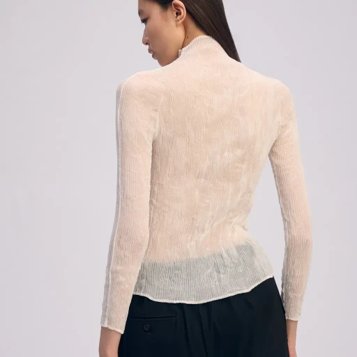 Chiffon Twist Bk/Wt-66