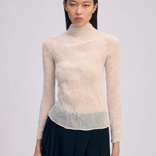 Chiffon Twist Bk/Wt-66