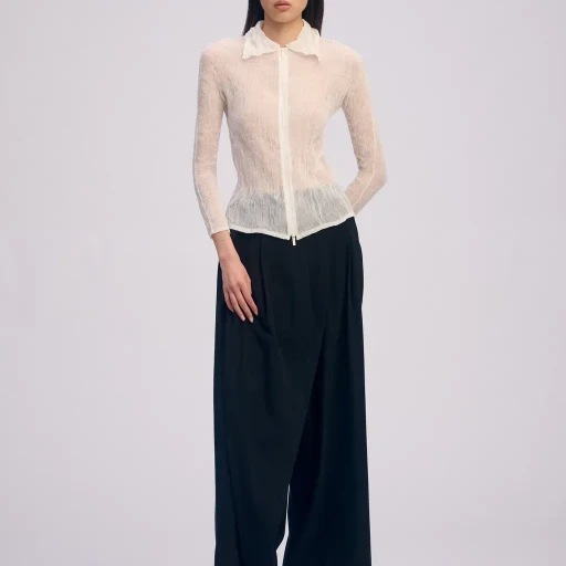 Chiffon Twist Bk/Wt-66