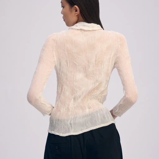 Chiffon Twist Bk/Wt-66