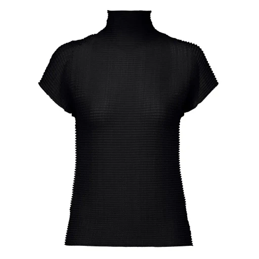 Wooly Pleats Bk/Wt-66