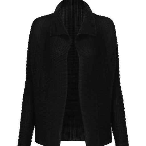 Wooly Pleats Bk/Wt-66
