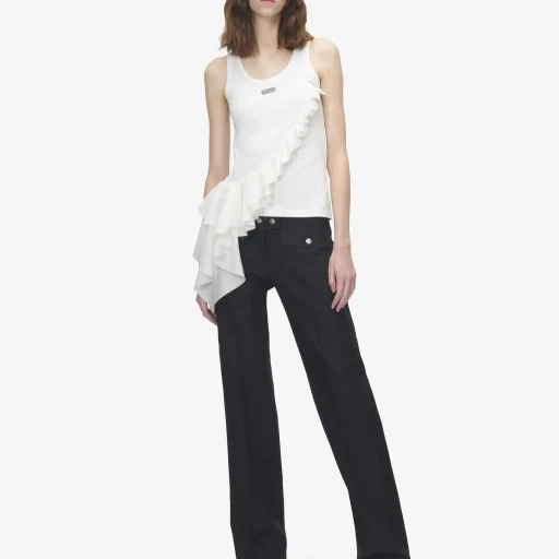 Asymmetric Ruffle Tank Top