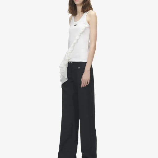 Asymmetric Ruffle Tank Top